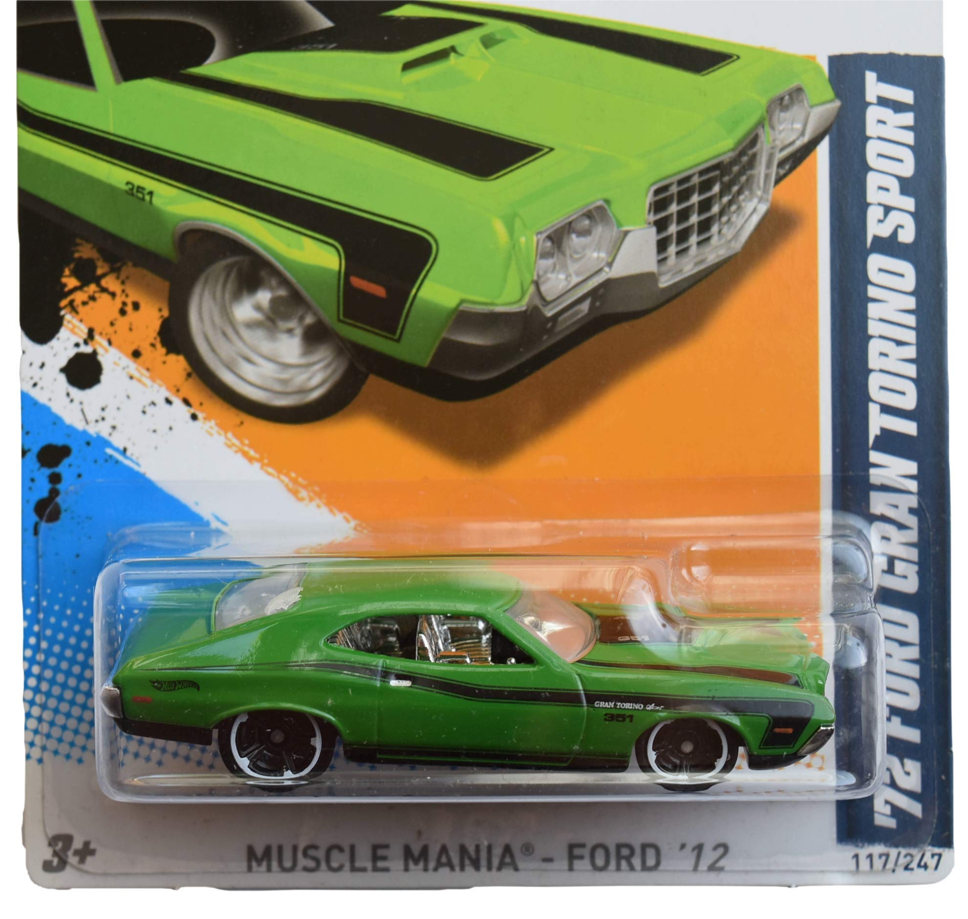 Amazon.com: Hot Wheels 2012 Muscle Mania - Ford 7/10 [Green] '72